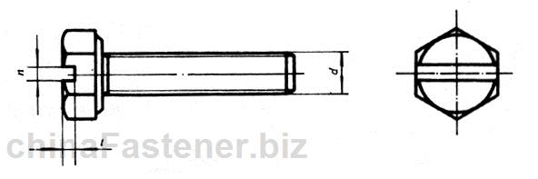 六角头头部带槽螺栓 A 和 B 级|GB 29.1-88