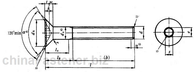 内六角沉头螺钉|GB/T70.3-2000[标准 技术参数]