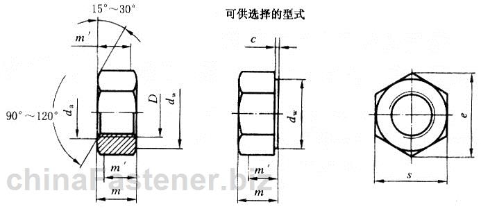 栓接结构用2型大六角螺母浸热镀锌(加大攻丝尺寸)A级9级|GB/T18230.7-2000[标准 技术参数]