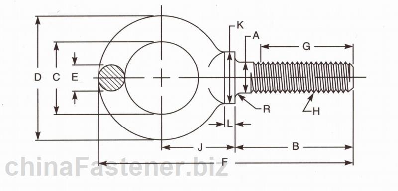 轴肩吊环螺栓 | ASME B18.15 1985(R 1995)