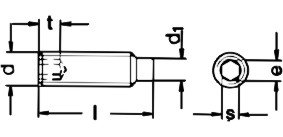宁波A4-DIN915不锈钢内六角圆柱端（紧定）机米螺丝