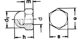嘉兴[螺母|盖型螺母|不锈钢]螺丝厂供应A4-DIN1587不锈钢盖型螺母