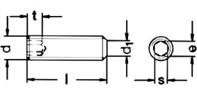 无锡螺丝厂提供-A4-DIN913不锈钢内六角平端（紧定）机米螺丝
