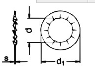 无锡螺丝厂提供-A2-GB861.2不锈钢内锯齿锁紧垫圈