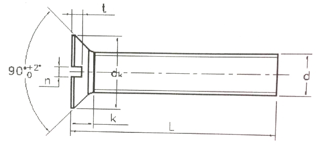 无锡螺丝厂提供-GB68-76开槽沉头螺钉-蓝白锌