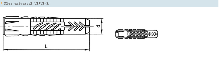 膨胀螺栓 Plug universal UX/UX-R