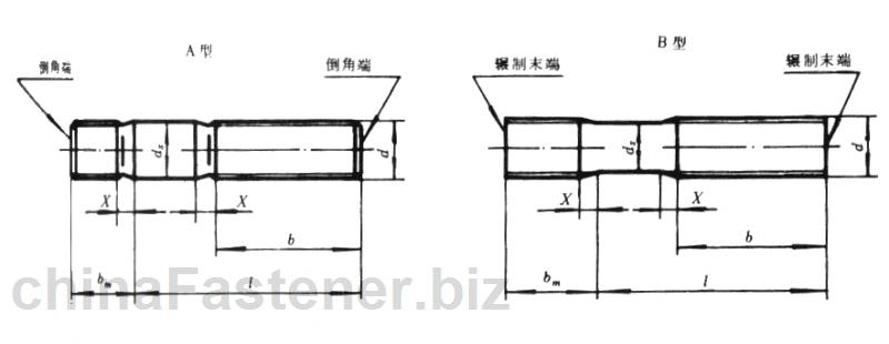 双头螺柱 bm=1d|GB 897-88