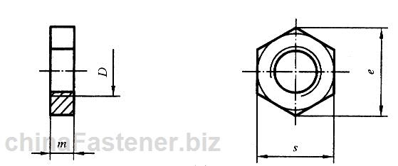 <a href=//www.posttic.com/dongluo/7203.html target=_blank class=infotextkey>六角薄螺母</a> 无倒角|GB /T 6174-2000
