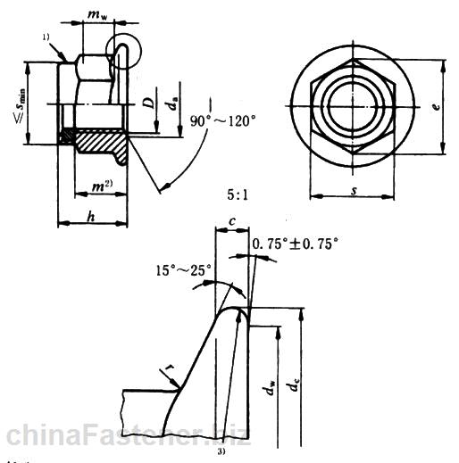 非金属嵌件六角法兰面锁紧螺母细牙|GB/T6183.2-2000[标准 技术参数]