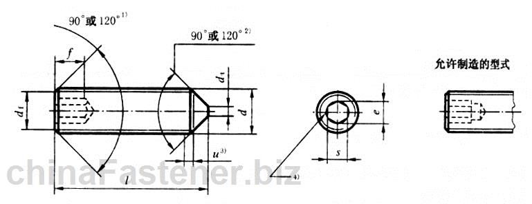 内六角锥端紧定螺钉|GB/T78-2000[标准 技术参数]