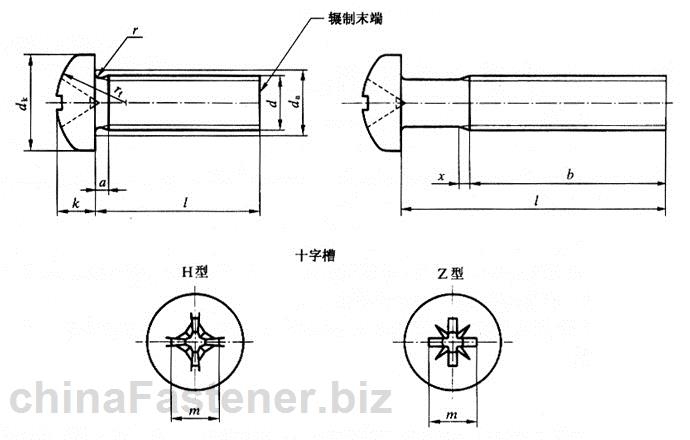 十字槽盘头螺钉|GB /T 818-2000