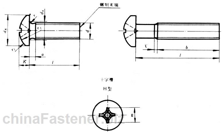 十字槽小盘头螺钉|GB823-88[标准 技术参数]
