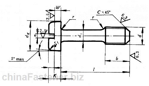 开槽盘头不脱出螺钉|GB837-88[标准 技术参数]