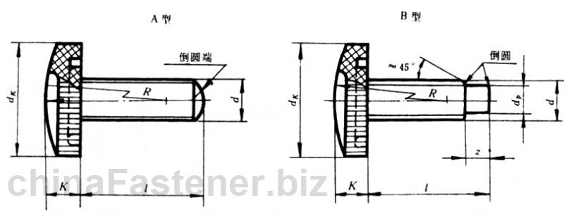 塑料滚花头螺钉|GB 840-88
