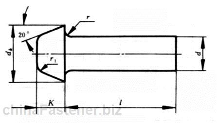 平锥头铆钉(粗制)|GB864-86[标准 技术参数]