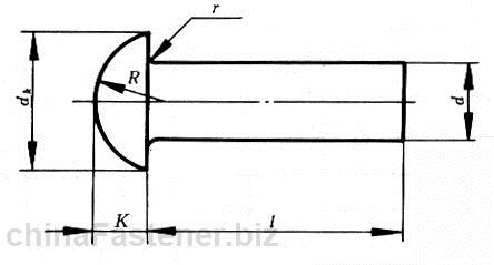 半圆头铆钉|GB867-86[标准 技术参数]