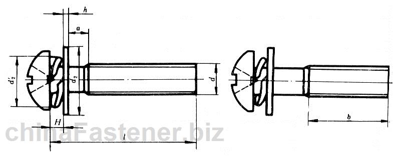十字槽盘头螺钉、<a href=//www.posttic.com/dlcp/tanhuangdianquan/ target=_blank class=infotextkey>弹簧垫圈</a>和平垫圈组合件|GB 9074.4-88