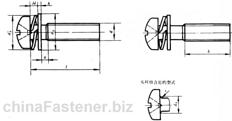 十字槽小盘头螺钉、<a href=//www.posttic.com/dlcp/tanhuangdianquan/ target=_blank class=infotextkey>弹簧垫圈</a>和平垫圈组合件|GB 9074.8-88