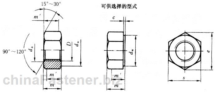 栓接结构用2型大六角螺母浸热 镀锌(加大攻丝尺寸) A级 9级|GB /T 18230.7-2000