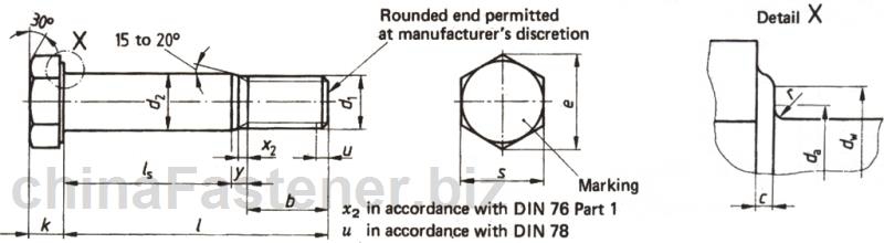 钢结构用—大六角头铰制孔高强度螺栓和六角螺母连接副 | DIN 7999