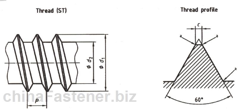 自攻螺钉用螺纹（ISO 1478:1999)） | DIN EN ISO 1478