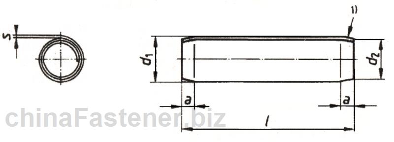 弹性圆柱销—卷制—重型（ISO8748:1997）|DINENISO8748[标准 技术参数]