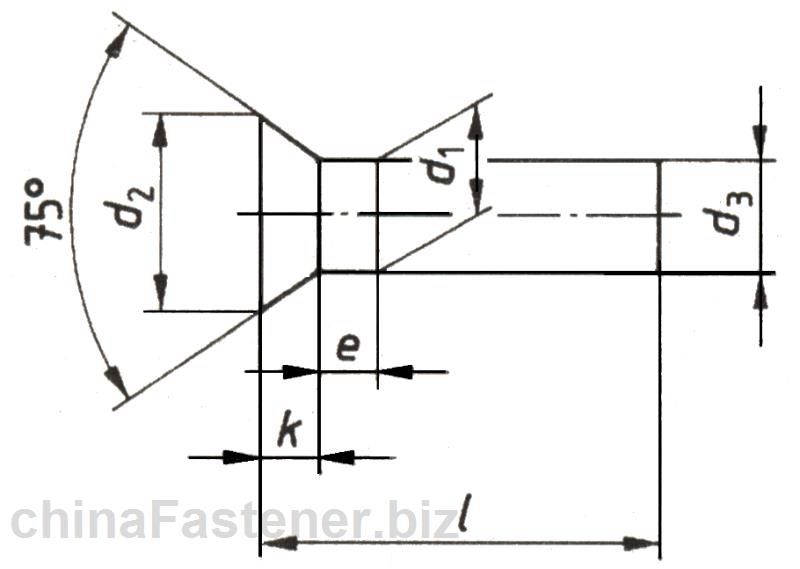 沉头铆钉—公称直径1~8mm|DIN661[标准 技术参数]