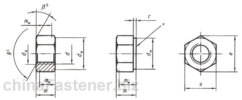 2型六角螺母—产品等级A和B级（ISO: 4033:1999） | DIN EN ISO 4033