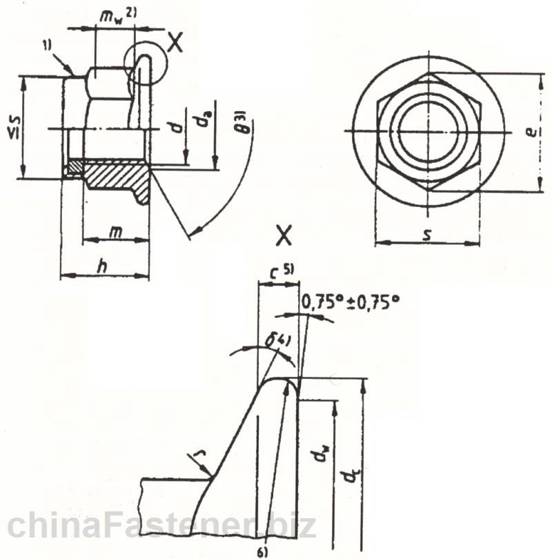 非金属嵌件六角法兰面锁紧螺母－细牙（ISO 12125:1997） | DIN EN 1666