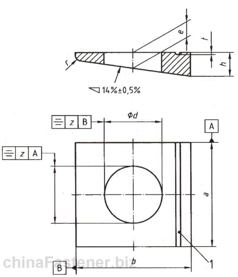 I型工字钢用<a href=//www.posttic.com/dlcp/fangxiedianquan/ target=_blank class=infotextkey>方斜垫圈</a> | DIN 435