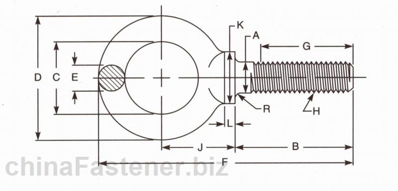轴肩吊环螺栓 | ASME B18.15 1985(R 1995)