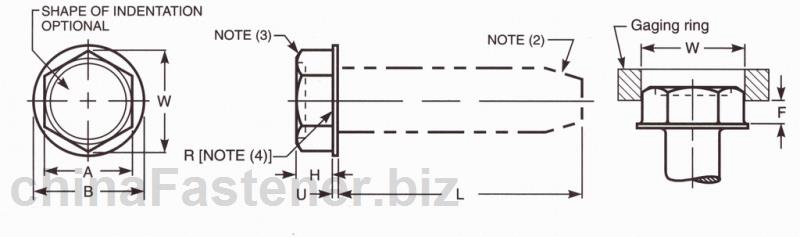 六角凸缘头自攻螺钉 | Abstract of ASME B18.6.4 1998