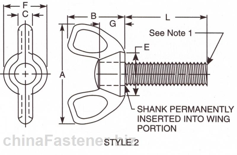 C型2类双翼形螺钉|IFI-1562002[标准 技术参数]