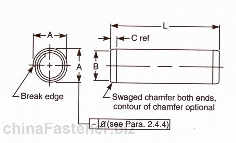 卷制弹性圆柱销|ASMEB18.8.22000[标准 技术参数]