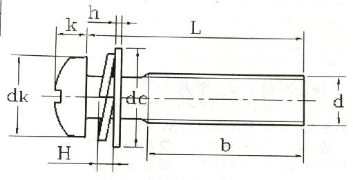 A2-GB9074.4十字槽盘头三组合螺钉
