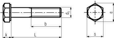 8.8级 DIN931<a href=//www.posttic.com/dongluo/7569.html target=_blank class=infotextkey>半牙外六角螺栓</a>-镀镍