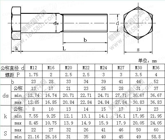预荷载高强度结构栓连接组合件.第8部分HV系统.六角头加强杆螺栓-EN14399-8-2008[标准|规格]