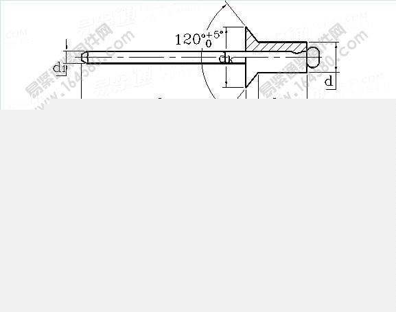 铁帽铁芯开口型沉头抽芯铆钉-NFE25-717-2003[标准|规格]
